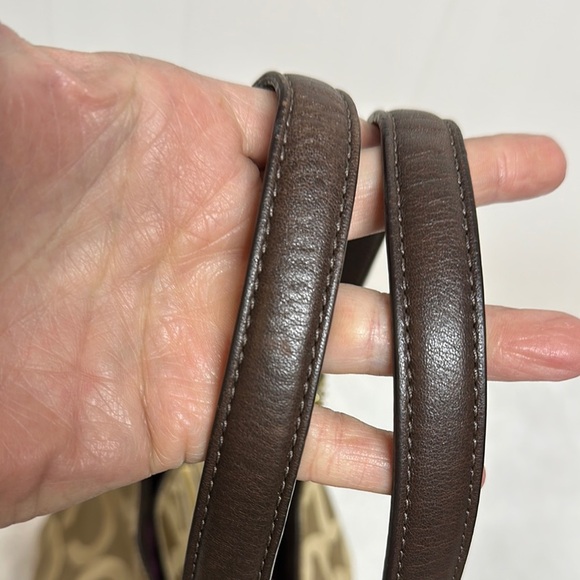 Coach Maggie Optic Khaki canvas shoulder bag Purse! - Picture 16 of 16